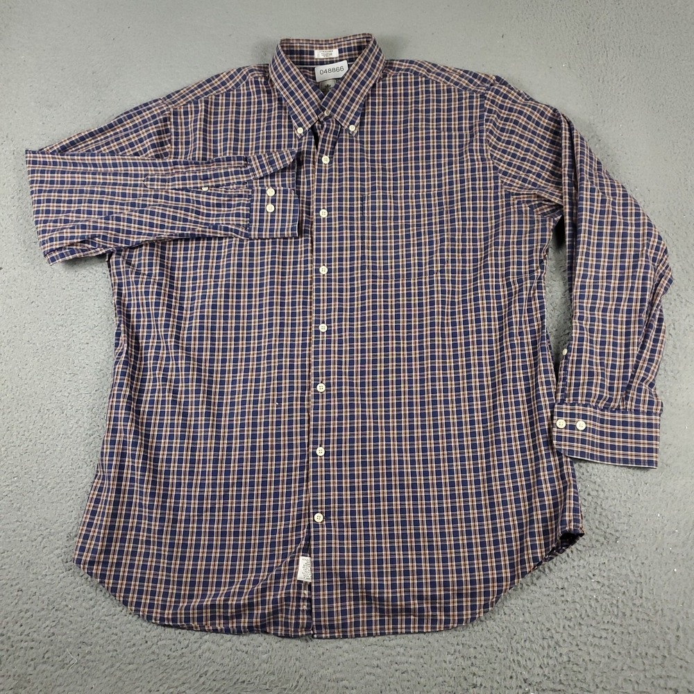 Peter Millar Shirt Mens Size XL Blue Plaid Casual Button Up Long Sleeve - Picture 2 of 6